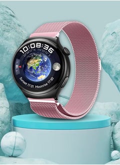 CATANES 22mm Metal Milanese Watchband Compatible With Huawei 4,4 Pro Pink  - Image 4