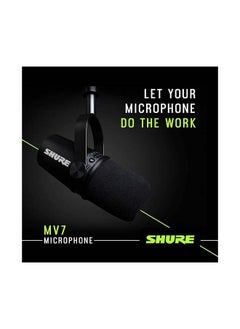 Shure USB Podcast Microphone For Podcasting MV7-K Black  - Image 4
