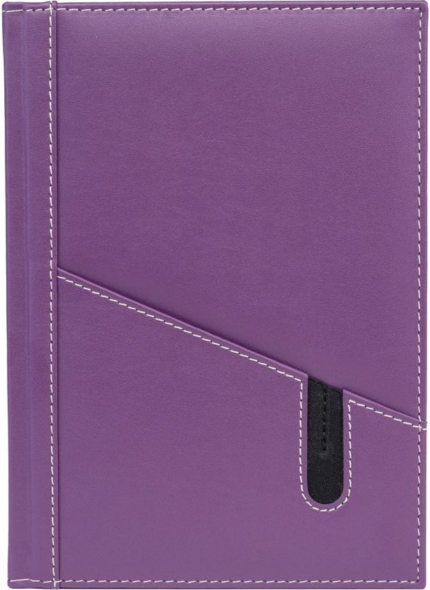 2K - Leather Phone Case Cover Notebook Agenda Undated Striped 17 x 24 cm Lilac - Image 1