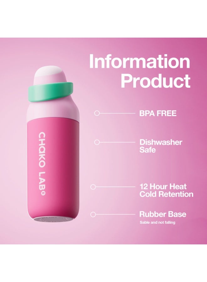 CHAKO LAB Chakolab Kada Thermos Bottle 500ml | SUS 316 Stainless Steel Vacuum Insulated Water Bottle | Leak-Proof Hot & Cold Flask – 8-Hour Temperature Retention - Image 2