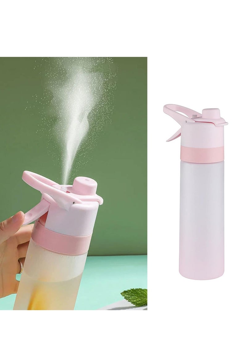 Loquat 2-in-1 Mist and Drinking Function Water Bottle– 650ml Leak-Proof Sports Bottle for Office, Gym, Running(Pink). - Image 5