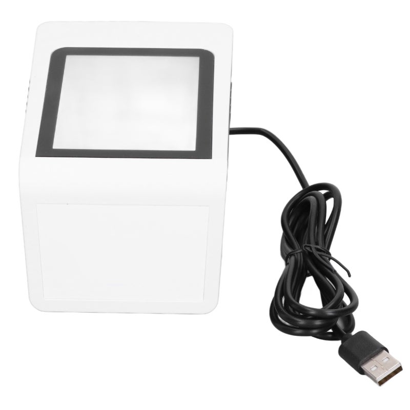 ماسح الباركود USB بواجهة USB يعمل بتقنية التوصيل والتشغيل - قارئ رموز QR مع بث صوتي للتعريف التلقائي، مناسب لقطاع التجزئة والمدفوعات - Image 1
