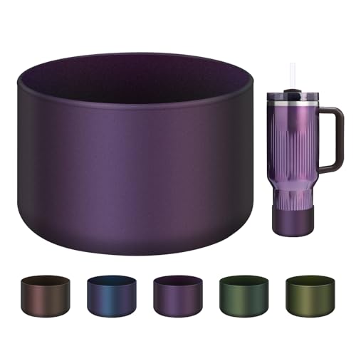 BKBY Chameleon Silicone Water Bottle Boot, Compatible with Stanley Tumbler 20 30 40oz & Hydroflask 12-24oz, Fit More Bottle/Tumblers 2.8-2.95in Bottom Anti-Slip Protector Rubber Sleeve - Image 1