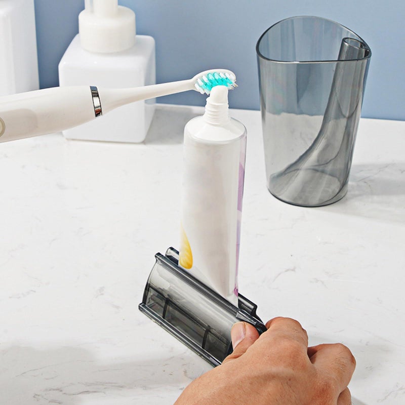 Clear Manual Toothpaste Dispenser Tube Squeezer Efficient Space Saving Bathroom Organizer - Image 5