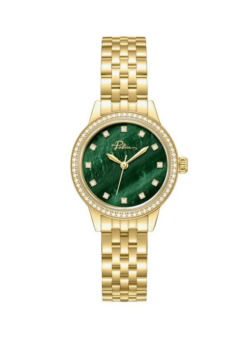 Jeita Green Dial Stainless Steel Bracelet Analog Watch for Women, 30mm