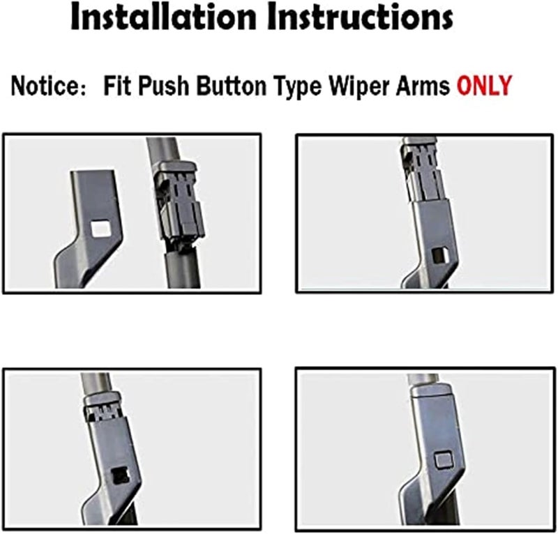 QASULER Front Wiper Blade for Chevrolet Trax 2012-2017 - Image 3