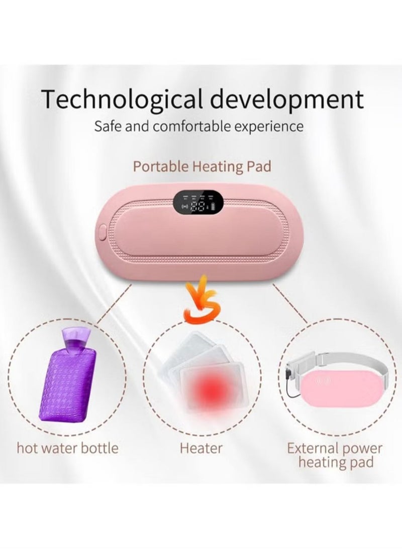 Portable Cordless Heating Pad for Menstrual Cramps Relief, Heating Pad for Stomach,Menstrual Heating Pad with 3 Heat Levels and 4 Vibration Massage Modes Portable Electric Fast Heating Belly Wrap Belt - pzsku/ZE6A299CBD6279E2B4A2AZ/45/_/1732953135/cf84d82f-6e4e-48fe-a318-94a592e0a406