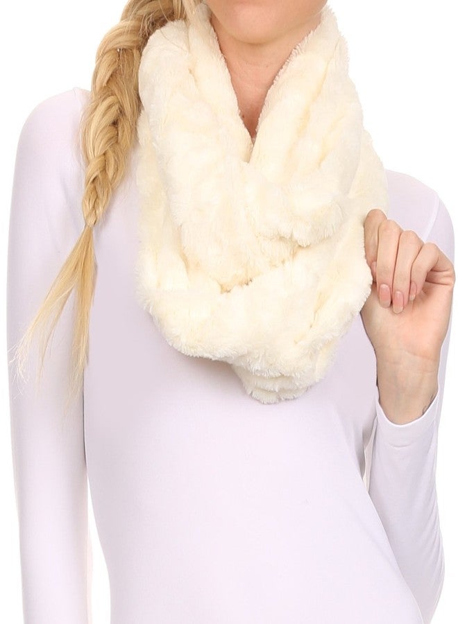 Sakkas CXGJ1531 - Abhy Soft Fall Winter Furry Infinity Wrap Scarf - 5-Cream - OS - Image 2