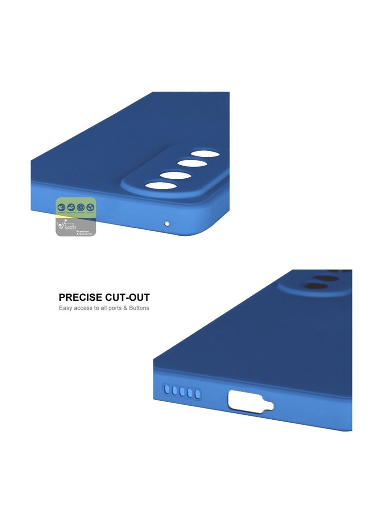 Wtech Liquid Silicone Ultra Thin TPU Phone Case Cover For Honor 90 5G 2023 Navy Blue - Image 3