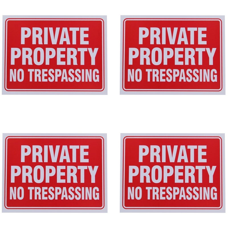 JMK Private Property No Trespassing Sign 9 x 12 Inch - 4 Pack - Image 5