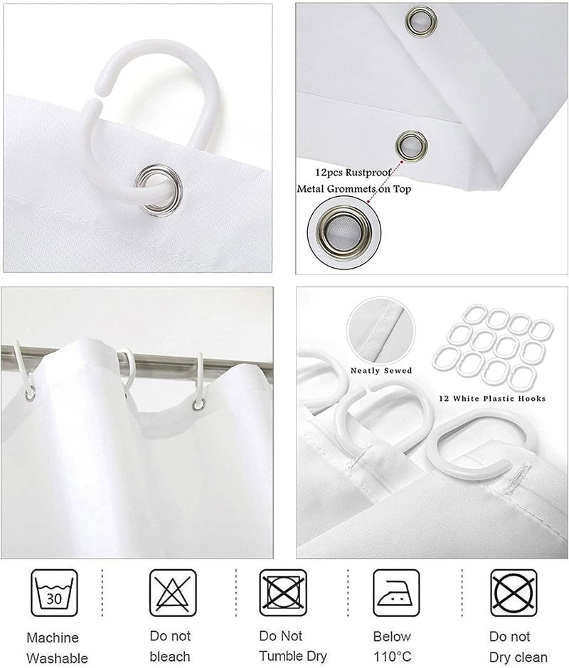 Omebero 4 Pcs Black King Queen Shower Curtain Set, Inspirational Quotes Black Man Women Bathroom Decor Sets with Shower Curtain and Rugs Toilet Lid Cover Bath Mat, Romantic Waterproof Fabric Shower Curtains - Image 5