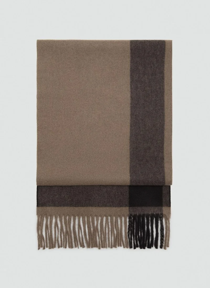 MANGO Scarf with striped design