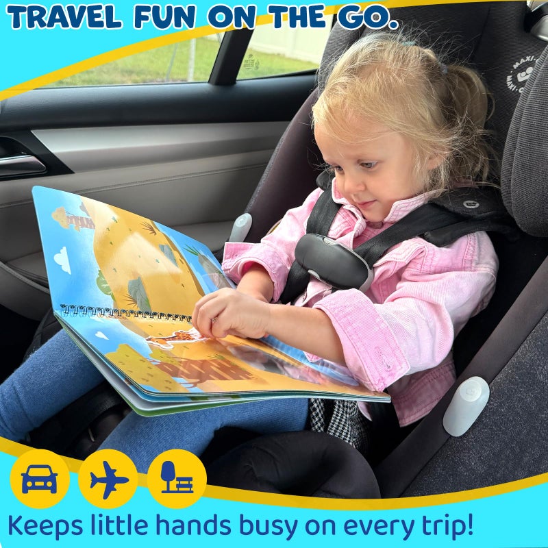 HomeEvolution Reusable Sticker Book for Toddlers, 50 PCS Washable Jelly Stickers, 8 Play Scenes (7 Habitats) Animal Sticker Activity Book for Kids, Road Trip Travel Toys - Image 3