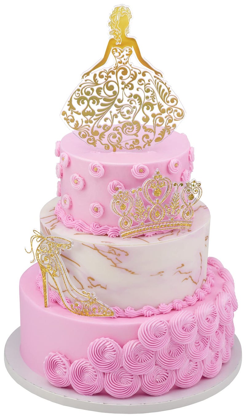 DecoPac QUINCEANERA Cake Decorating Kit, XL-GOLD Cake and Cupcake Toppers for Girls Sweet 15 Birthdays and Parties, Quince AÃ±os - Image 1
