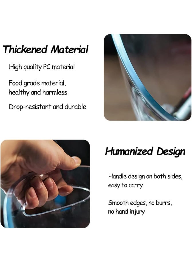 ديوتي دلو ثلج بلاستيكي شفاف، مبرد نبيذ بيضاوي الشكل سعة 4 لترات بمقبض، مشروبات، وعاء تخزين الشمبانيا للحفلات والمناسبات - Image 3