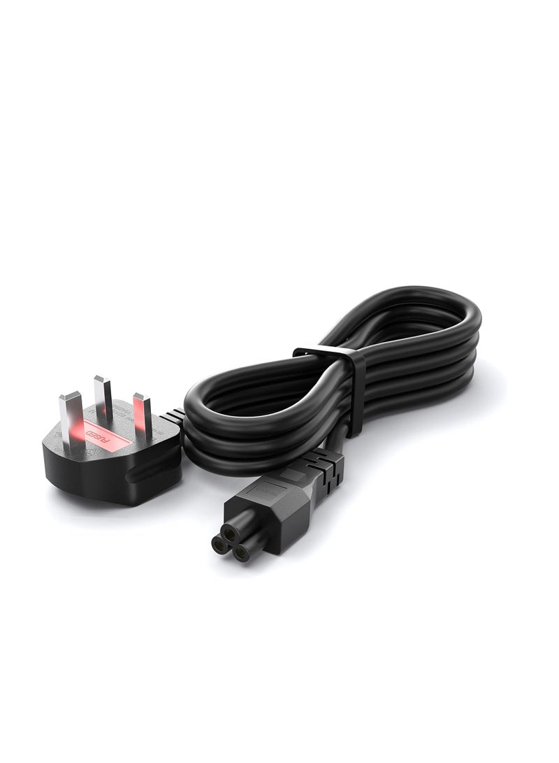 Terabyte Computer Spares 1.8m UK Kettle Lead Computer Power Cable 3 Pin 240V Plug to IEC Connector C13 6A - Image 1
