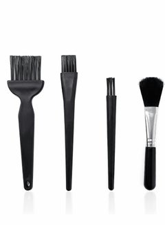 KASTWAVE Keyboard Brush, Anti Static Brushes, PC Cleaning Kit, Dust 4 Pcs Small Portable Plastic Handle Nylon Computer Brush Kit, Black  - Image 1