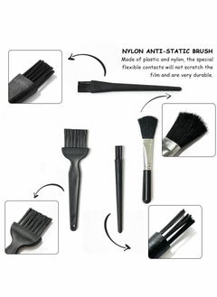 KASTWAVE Keyboard Brush, Anti Static Brushes, PC Cleaning Kit, Dust 4 Pcs Small Portable Plastic Handle Nylon Computer Brush Kit, Black  - Image 2