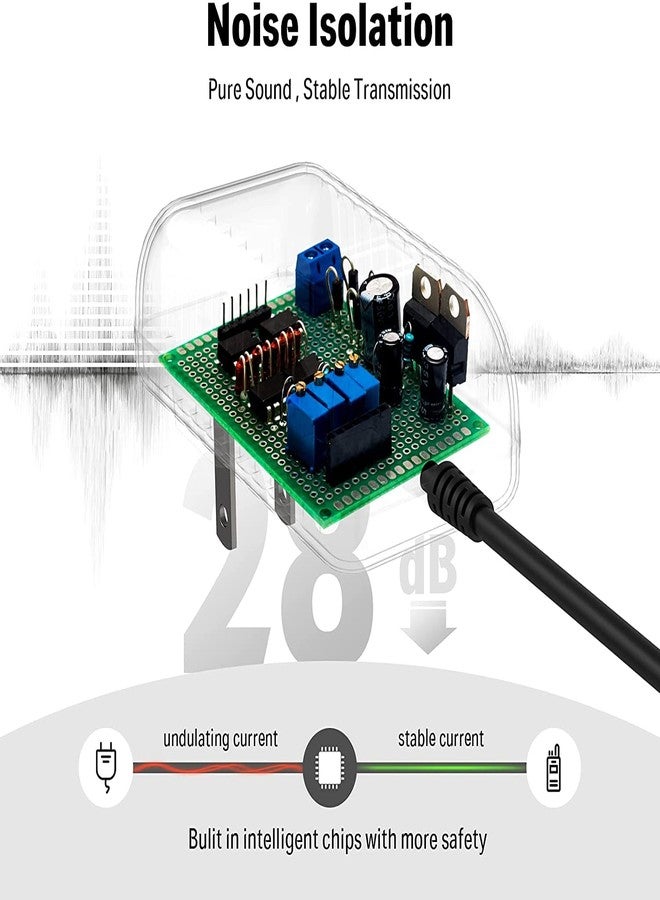 Donner DPA-1 Guitar Pedal Power Supply Adapter 9V DC 1A Tip Negative 5 Way Daisy Chain Cables for Guitar Effect Pedal - Image 3