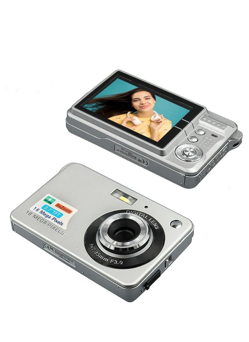 Generic - Portable 720P Digital Camera Video Camcorder 18MP Photo 8X Zoom Anti-shake 2.7 Inch Large TFT Screen Built-in Lithium Battery - Image 1