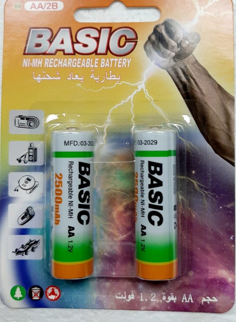 Basic NI-MH Rechargeable Battery AA/2B, 1.2V, 2500mah - Image 1