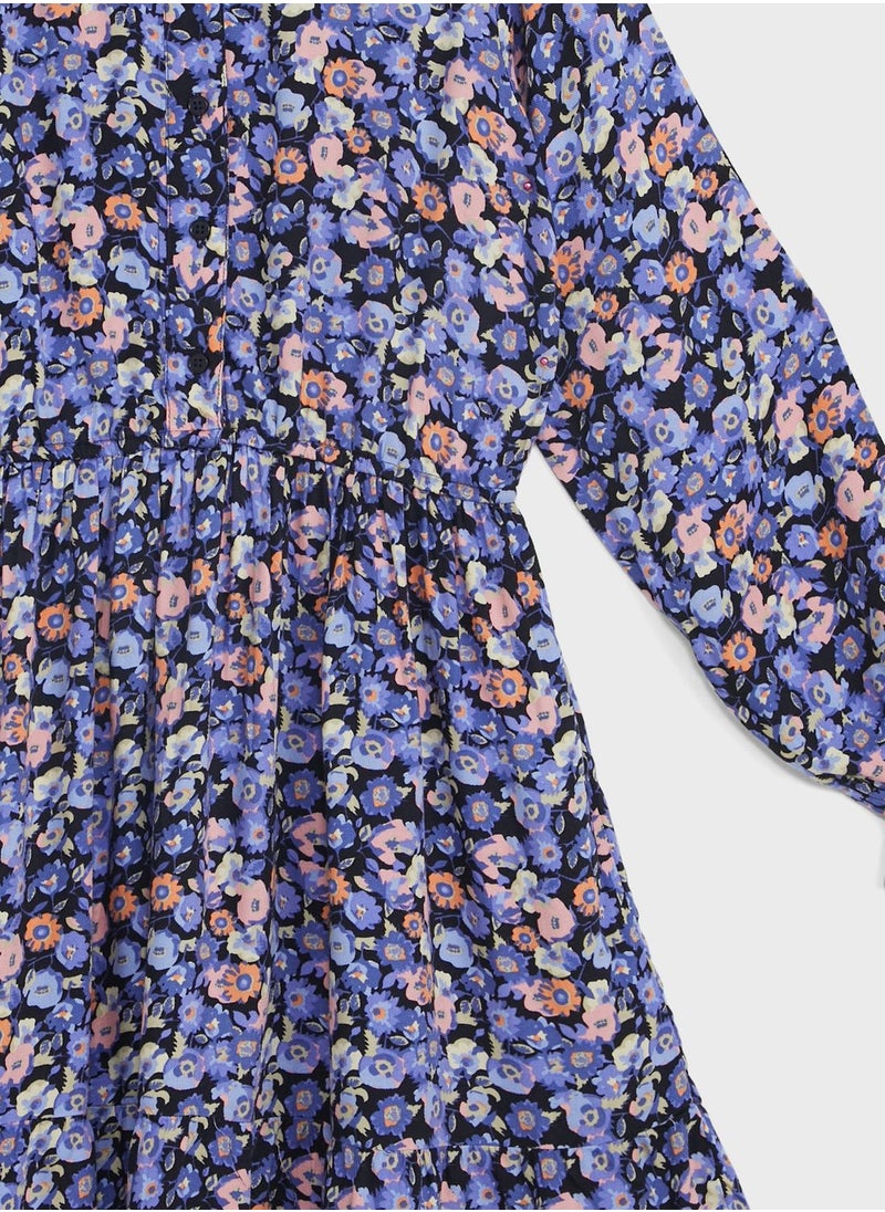NAME IT - Kids Floral Print Dress - Image 1