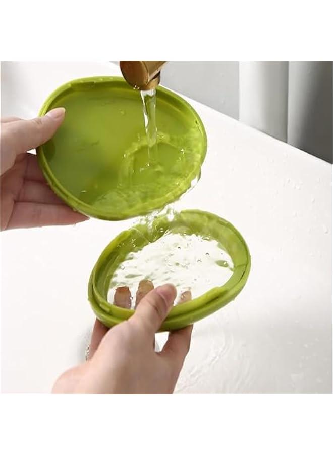 ميكسد صندوق تخزين الفاكهة من السيليكون من سينكسي، صندوق تخزين الفواكه والخضروات مضاد للاكسدة، مجموعة حاويات تخزين الفواكه والخضروات من السيليكون للثلاجة (4 قطع) - Image 5