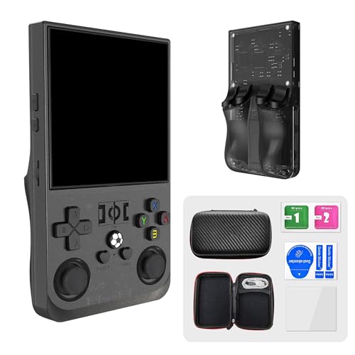 YOUNEEDFUL 2026 Upgraded R36MAX Handheld Game Console Builtin 128GB TF Card 4000mAh Battery 20000Classic Games Linux System 40inch IPS Screen Black - Image 1