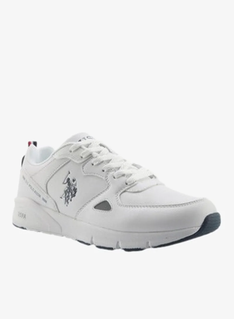 يو اس بولو اسن حذاء رياضي رجالي برباط وتفاصيل شعار