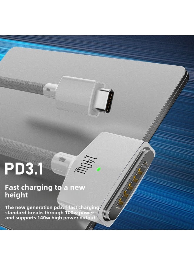 Typec Revolution MAGsafe3 For Apple Compatible Macbook Notebook Pd Fast Charging Line 140W-Color:typec ]  - Image 3