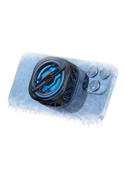 Phone Cooler,Magnetic Cell Phone Cooler,RGB Phone Cooling Fan Portable Lightweight Mobile Phone Cooling Fan,With temperature display，Game artifacts suitable for iOS/Android, PUBG、Live Vlog