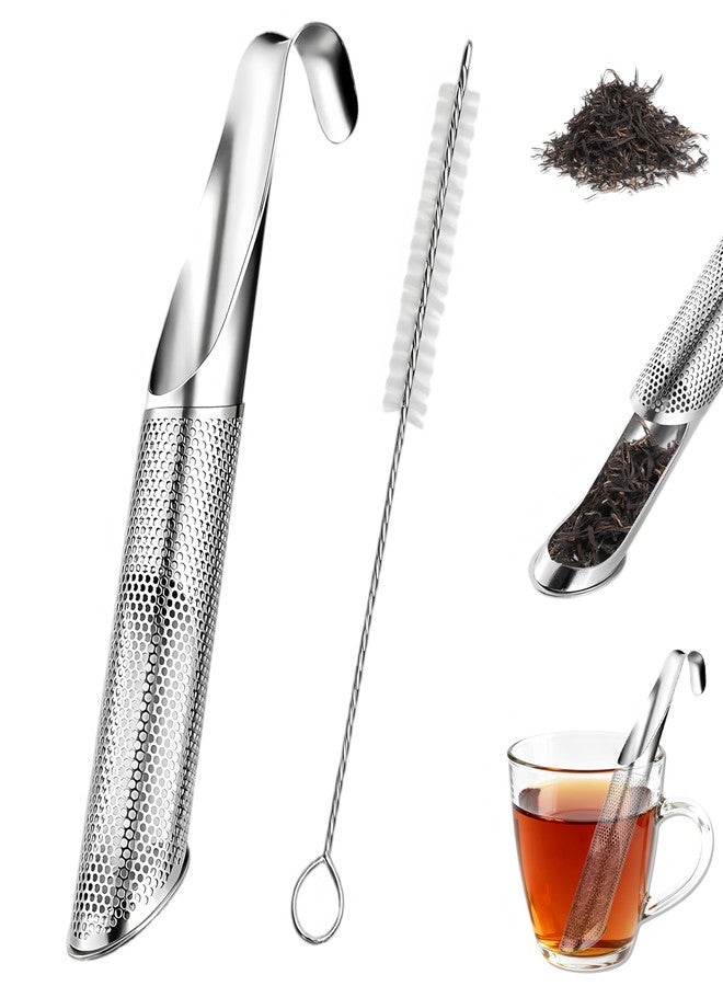 BADAO 304 Stainless Steel Tea Infuser for Loose Leaf Tea Steeper,Tea Strainer,Food-Grade Fine Mesh Tea Diffuser Set w/Cleaning Brush for Single-Cup Brewing;Sifter for Flour,Matcha,Coffee,Spices,Seasonings - Image 1