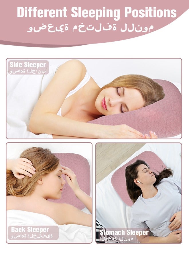 Ear Piercing Pillow for Side Sleepers, Donut Pillow with Hole for Ear Protection, Soft & Breathable Pillow for New Piercings Surgery & Injuries, Pink  - Image 5