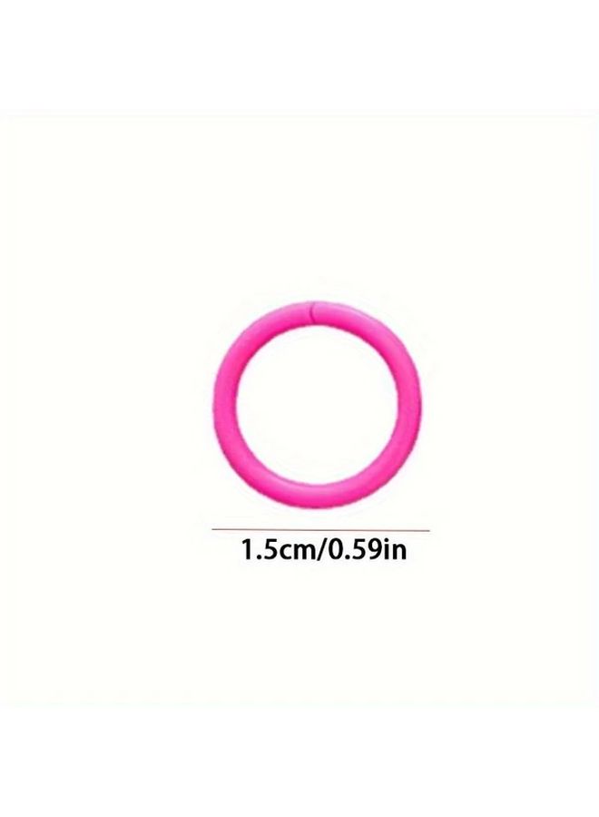 Multicolor Plastic Binder Rings 50 Pack Assorted Colors Snap Open Flexible Book Rings - Image 4