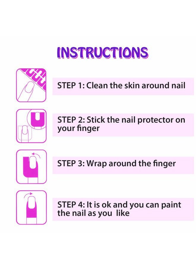 Outus 150 Pieces U Shape Nail Polish Protector Nail Guards Spill Proof Stickers Peel Off Nail Stickers for Nail DIY - Image 2