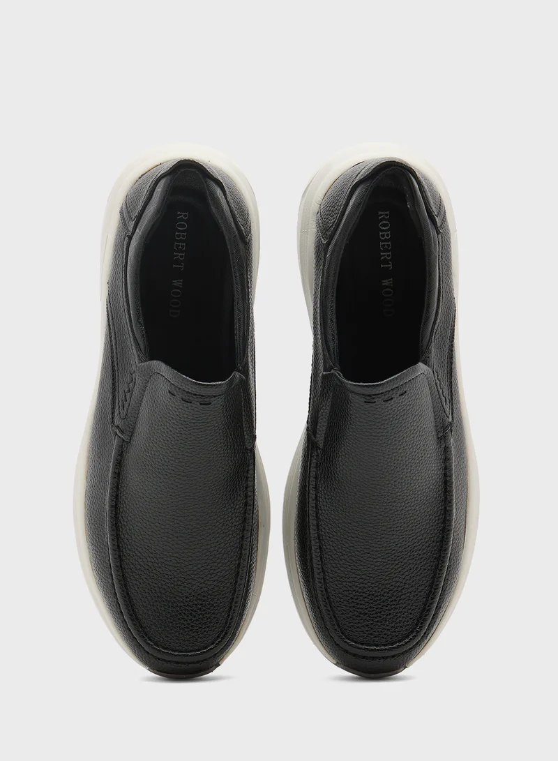 Robert Wood  Textured Casual Slip-Ons for Men | Best Price UAE