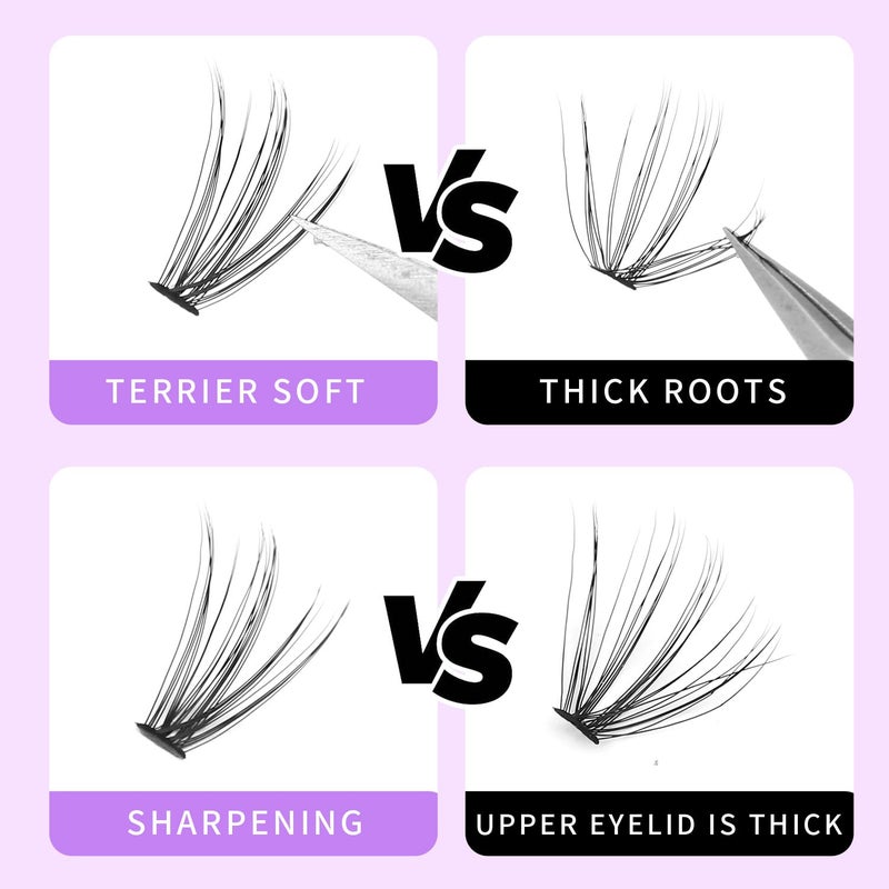 Bodermincer 1 Box Big Capacity 240 bundles 8-10-12-14-16mm Mixed 20D/30D/40D/60D/80D/100D Eyelash Extensions Strip Eyelashes Individual Lashes Natural Style 8-22mm to Choose (20D-16mm) - Image 5