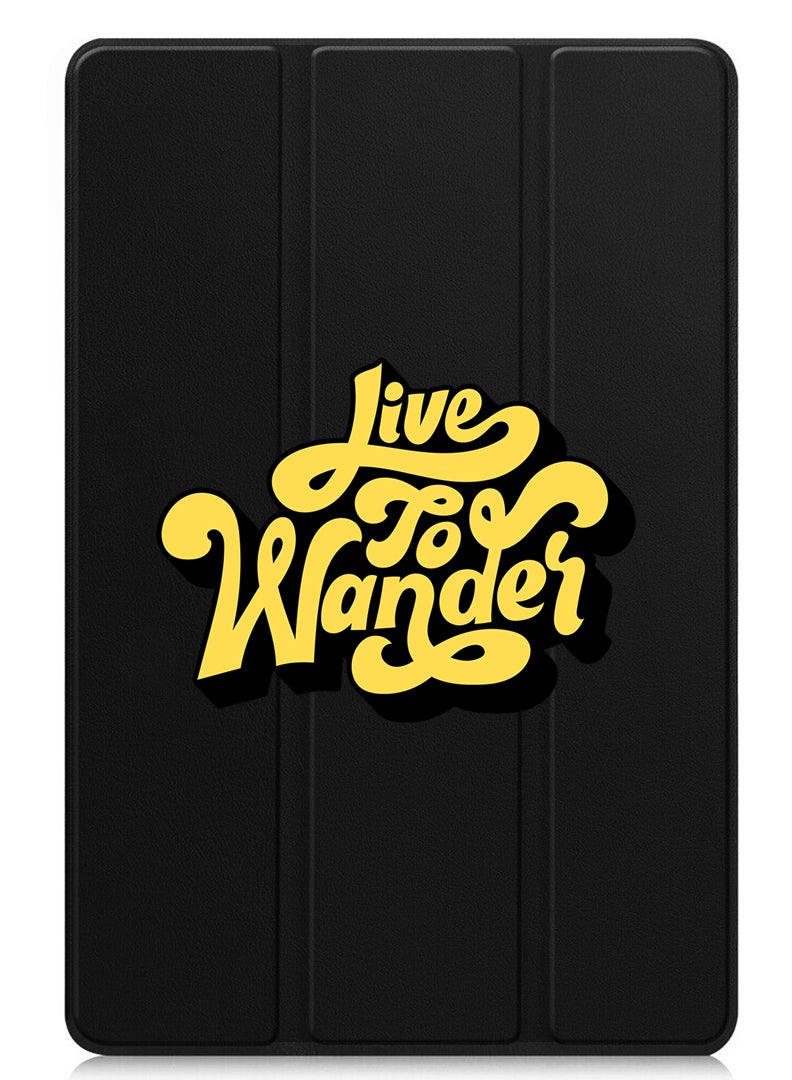 Theodor Protective Flip Case For Apple iPad Pro 13 (2024) With Trifold Stand Auto Wake Sleep Shockproof Cover Live to wander-01 - Image 1