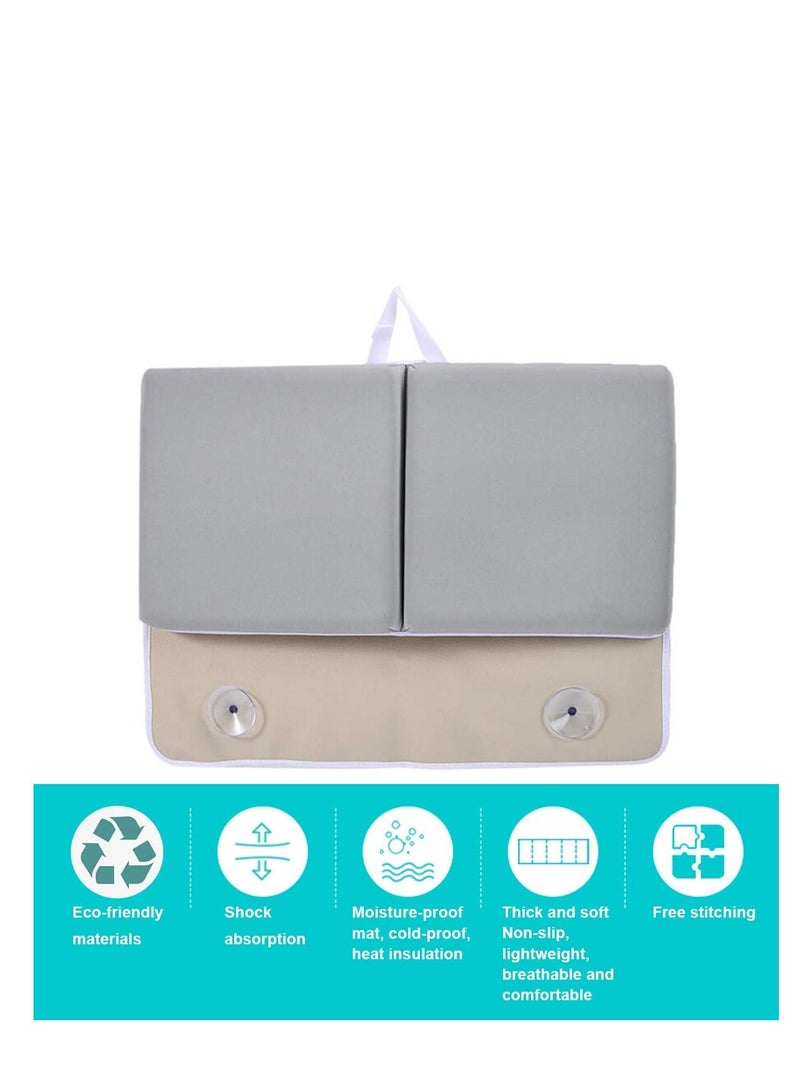 Baby Bath Kneeler and Elbow Rest Pad Set Foam Bath Kneeling Pad Neoprene Foam Bath Kneeling Pad for Bathing Baby with Bath Toy Storage for Tub Thick  Soft Quick Drying Non-Slip - Image 4