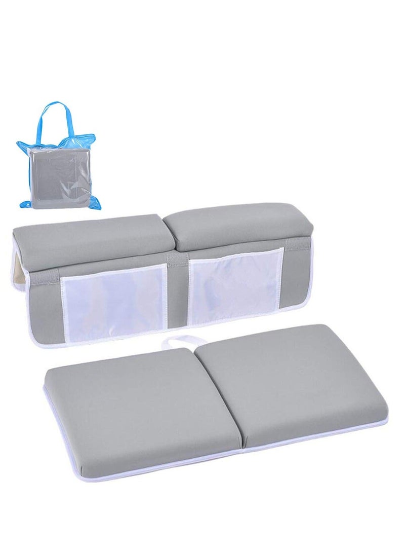 Baby Bath Kneeler and Elbow Rest Pad Set Foam Bath Kneeling Pad Neoprene Foam Bath Kneeling Pad for Bathing Baby with Bath Toy Storage for Tub Thick  Soft Quick Drying Non-Slip - Image 2
