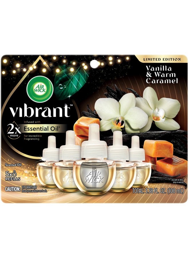Air Wick - Air Wick Scented Oil - Vibrant Refill Vanilla & Warm Caramel, 5 Refills - Image 1