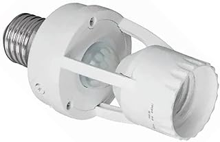 Rosvola Rosvola E27 Sensor Lights Socket, 6m Sensing Distance 100-240V Motion Activated Garage Lamp Holder  - Image 1