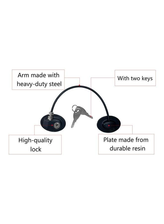 Y&D 2 Pack Refrigerator Door Locks With 4 Keys Black  - Image 2