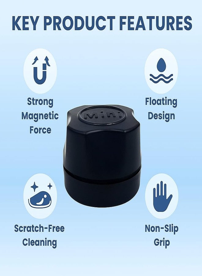 Scroll Store Mini Aquarium Magnetic Cleaner for Fish Tank Glass | Floating Magnetic Algae Scraper Brush | Compact Design for Small & Nano Aquariums | Strong Magnet, Non-Slip Grip & Scratch-Free - Image 2