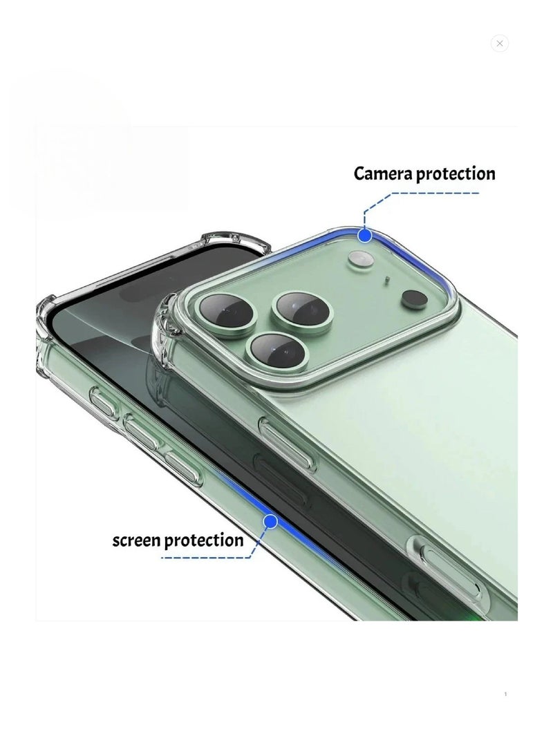 جراب iPhone 17 Pro Max - غطاء شفاف مقاوم للصدمات ومقاوم للانفجار مصنوع من مادة TPU مع زوايا معززة (سلسلة King Kong Armour) - Image 2