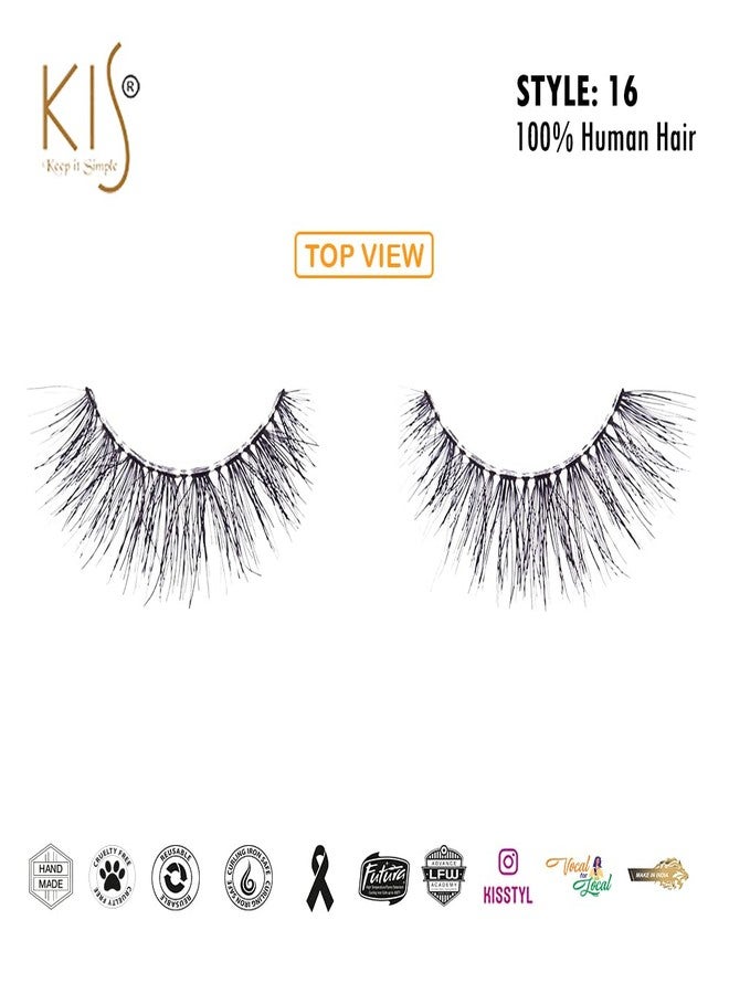KIS Professional Eyelashes 100% Human Hair Blend - Glamorous Handcrafted Versatile Hairpiece Snapon Natural Look And Feel Cruelty-Free New Tapered End Cruelty Free Lashes For Women - Image 4