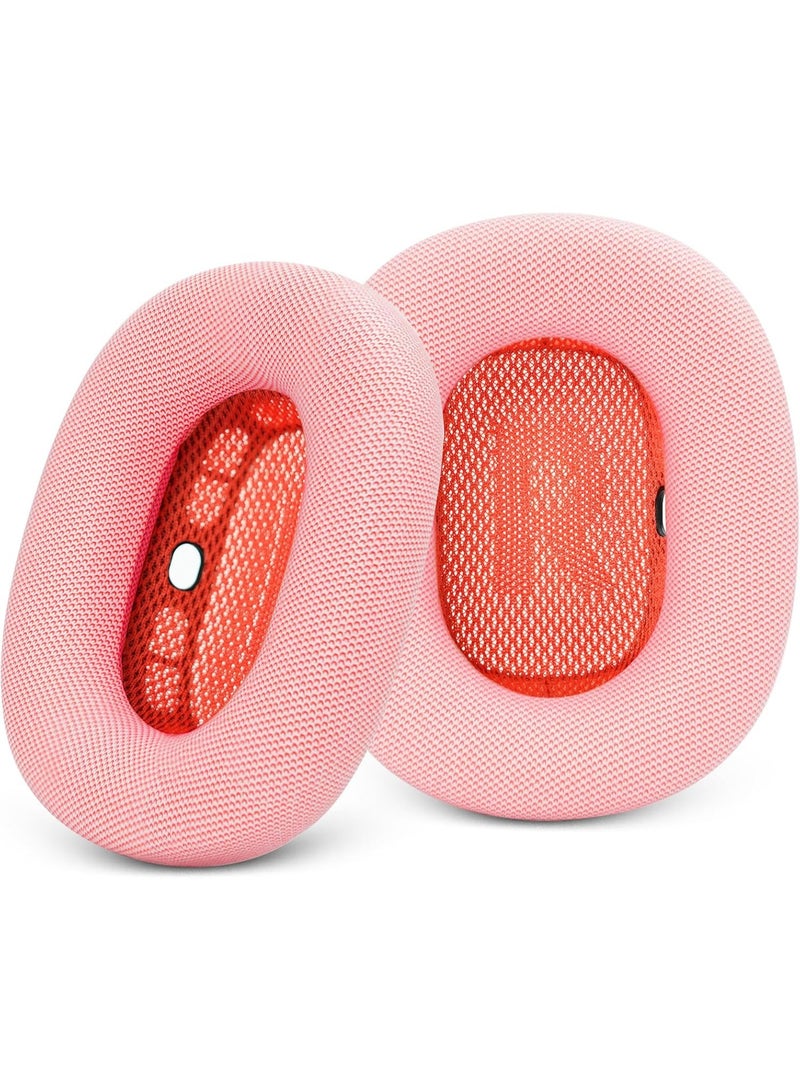 QIRG Upgraded Ear Cushions Replacement Earpads for Apple AirPods Max Headphones, Protein Leather Ear Pads Cover with Memory Foam and Magnet for AirPods Max (Pink) - Image 1