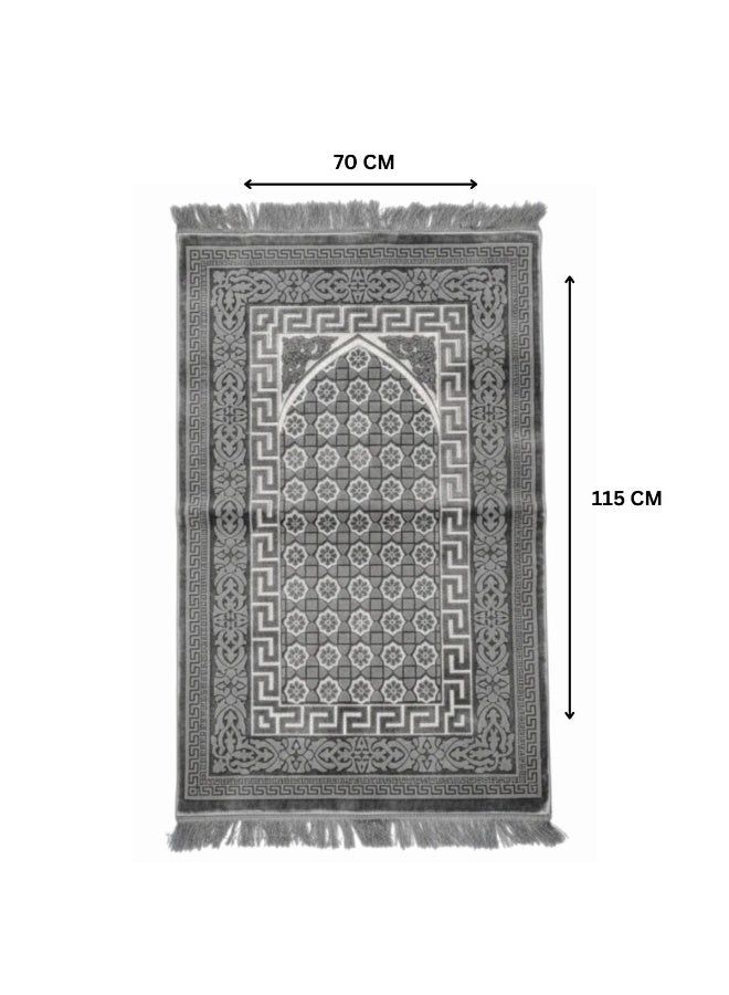 Museum Memory Foam Prayer Mat Safaa. Velvet Comfortable Prayer Rug. Elegant Essential Design Sajadah with Foam. - Image 4