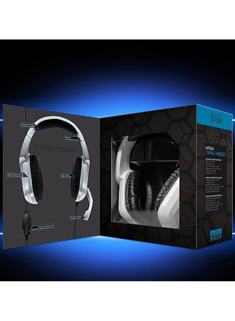 Nyko NP5-4500 Wired Headset for PlayStation 5 - Lightweight Headphones w/Adjustable Microphone - Compatible w/ PS4, PS5, Nintendo Switch, Xbox One and Xbox X|S - PlayStation 5 Accessories (White) - Image 5