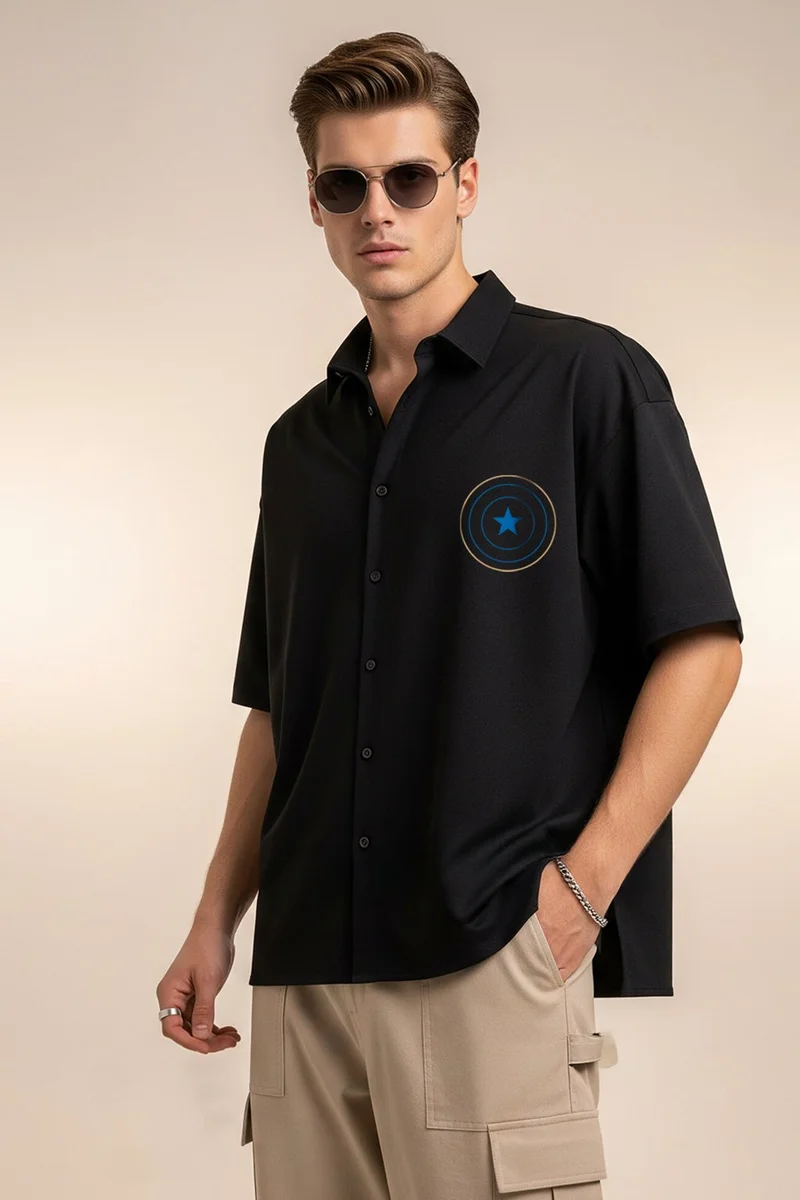 فيردو Veirdo Oversized Shirt for Men – Trendy Printed Casual Wear
